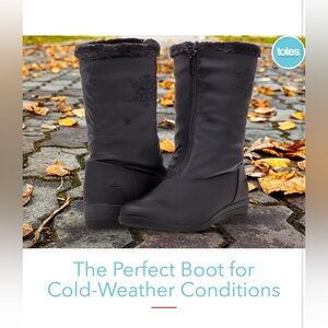NWT- Totes Nicole Women's Black Winter Boots / mid calf boots